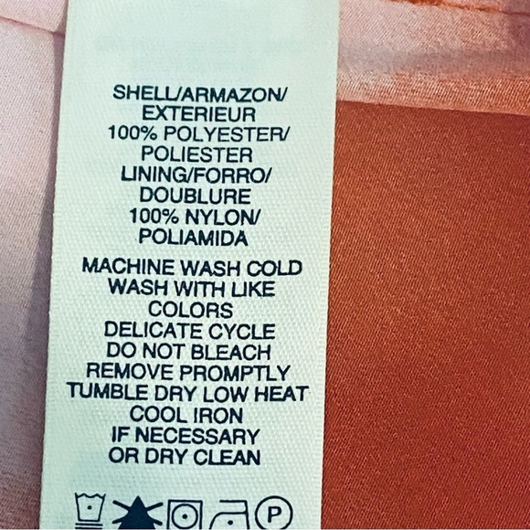 DKNY Halter Swing Dress Womens Sz S Red Striped Layered Asymmetrical Scarf Dress - Picture 9 of 9